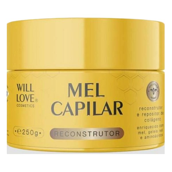 Will Love Máscara Mel Capilar Reconstrutor de Colágeno 250g