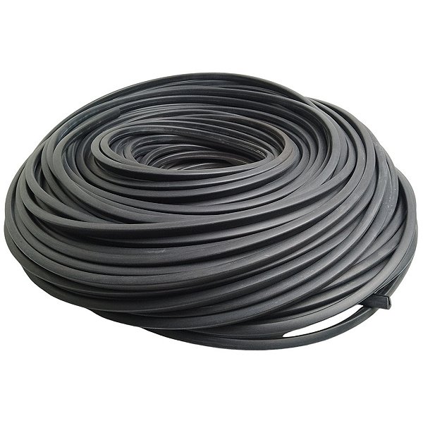 Perfil Borracha EPDM Debrum Tipo U 10mm Londribor Acabamento 1 Metro