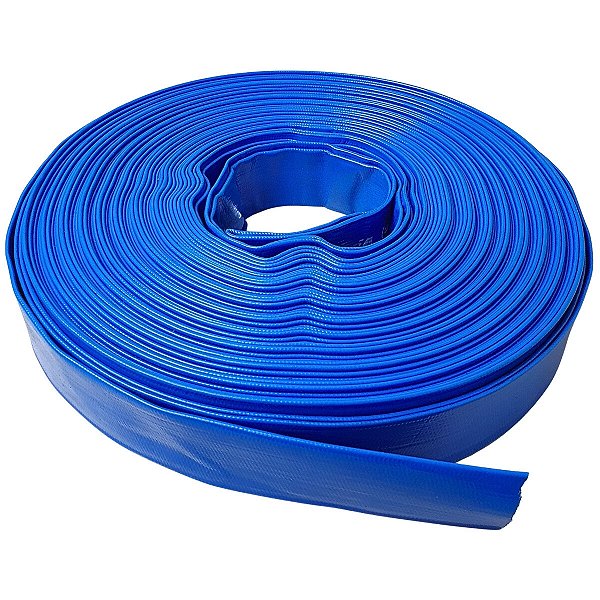 Mangueira Flat Azul Irrigação Água 5 Bar  Londribor 1.1/2 Polegada 1 Metro
