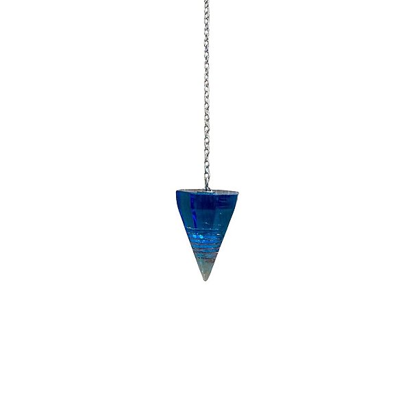 Pêndulo De Orgonite Raio Azul Purificação Cristal 3 cm