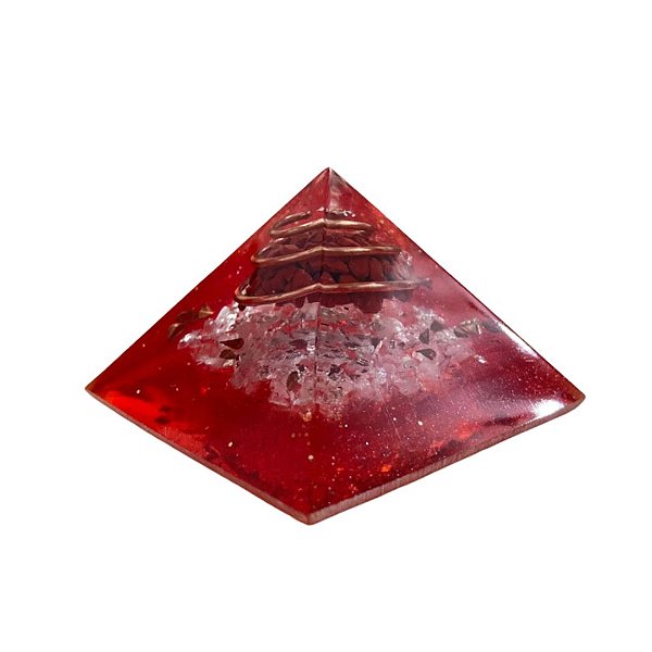 Orgonite Pirâmide Autoestima Pedra do Sol 4cm