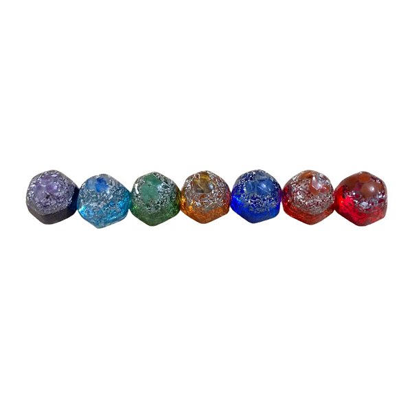 Orgonite 7 Chakras 2,5 cm Equilíbrio Alinhamento de Energia