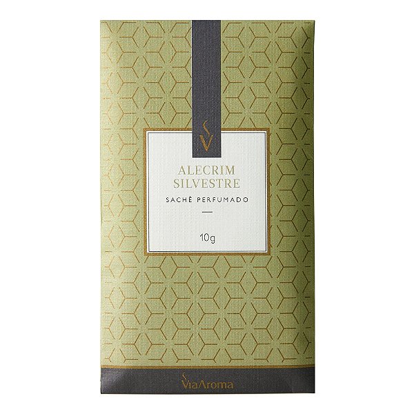 Sachê Perfumado Alecrim Silvestre Gaveta Armário Antimofo 10Gr Via Aroma