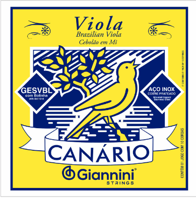 ENCORDOAMENTO PARA VIOLA CEBOLÃO EM MI CANÁRIO GIANNINI