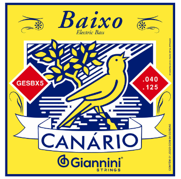 ENCORDOAMENTO PARA CONTRABAIXO 5 CORDAS AÇO 040/125 CANÁRIO GIANNINI