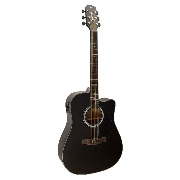 VIOLÃO AÇO ELETROACÚSTICO GIANNININ PERFORMACE GF-1D CEQ SATIN BLACK (SBK)