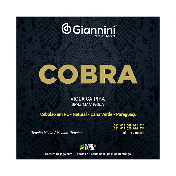 ENCORDOAMENTO PARA VIOLA CEBOLÃO EM RÉ COBRA GIANNINI