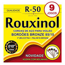 ENCORDOAMENTO PARA VIOLÃO AÇO COM BOLINHA R-50 ROUXINOL