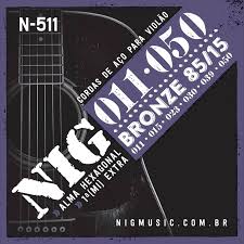 ENCORDOAMENTO PARA VIOLÃO AÇO 0.11 85/15 NIG