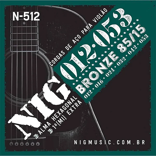 ENCORDOAMENTO PARA VIOLÃO AÇO 0.12 85/15 NIG