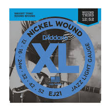 ENCORDOAMENTO PARA GUITARRA 0.12/0.52 JAZZ LIGHT GAUGE DADDARIO