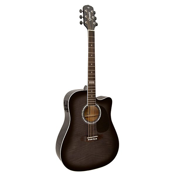 VIOLÃO AÇO ELETROACÚSTICO GIANNINI PERFORMACE GF-1D CEQ TRANSLUCENT BLACK (TBK)
