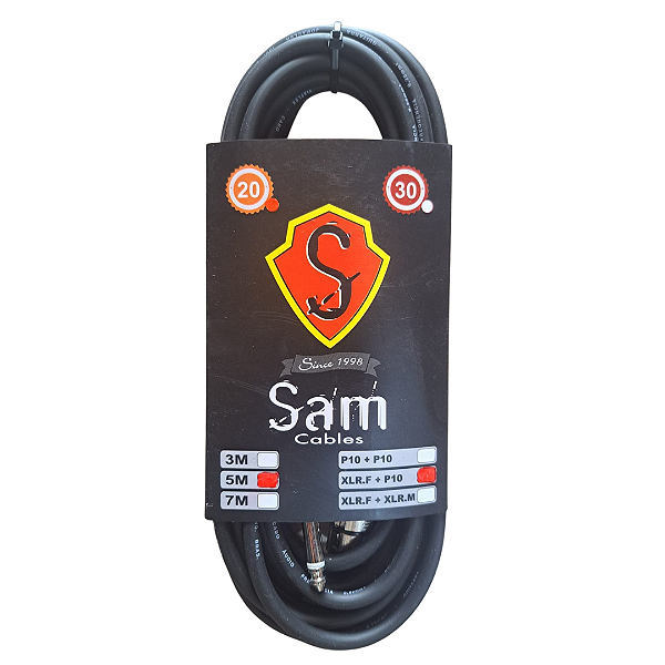 CABO SAM XLRF+P10 5MTS