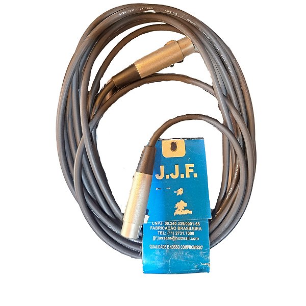 CABO XLR FEMEA+XLR FEMEA J.J.F BORRACHA 5 METROS