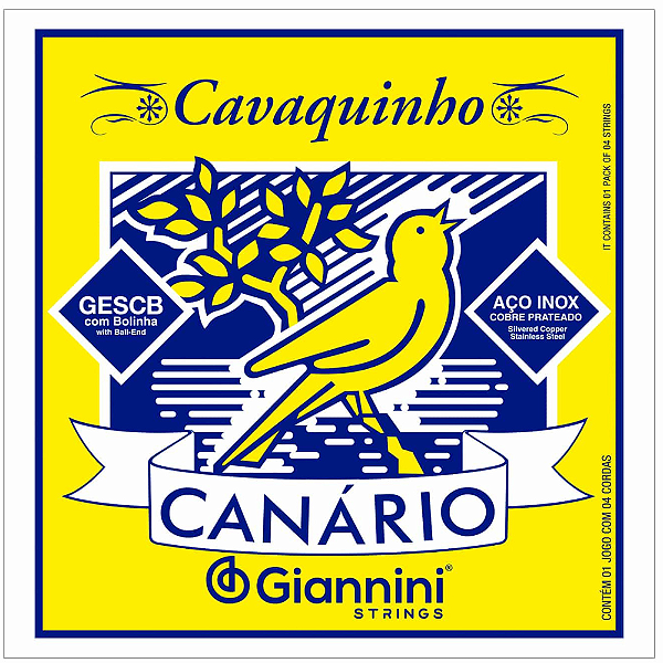 ENCORDOAMENTO PARA CAVAQUINHO  COM BOLINHA GIANNINI CANARIO