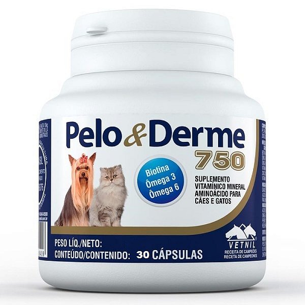 Pelo E Derme 750 com 30 Comprimidos