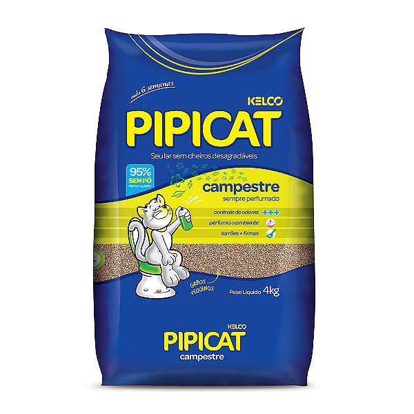 Areia Higienica Pipicat Campestre 4 Kg