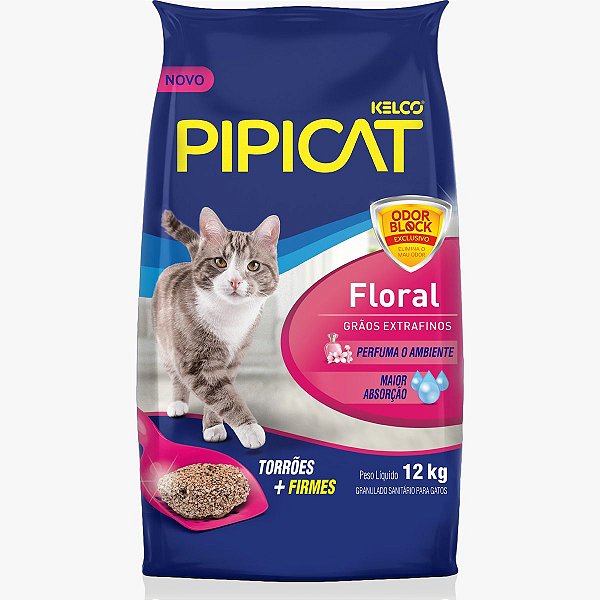 Areia Higienica Pipicat Floral 4 Kg