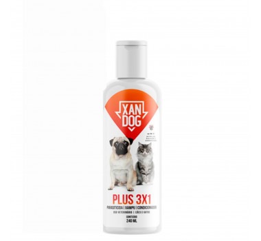 Xandog Plus 3X1 Shampoo, Condicionador, Parasiticida - 240Ml