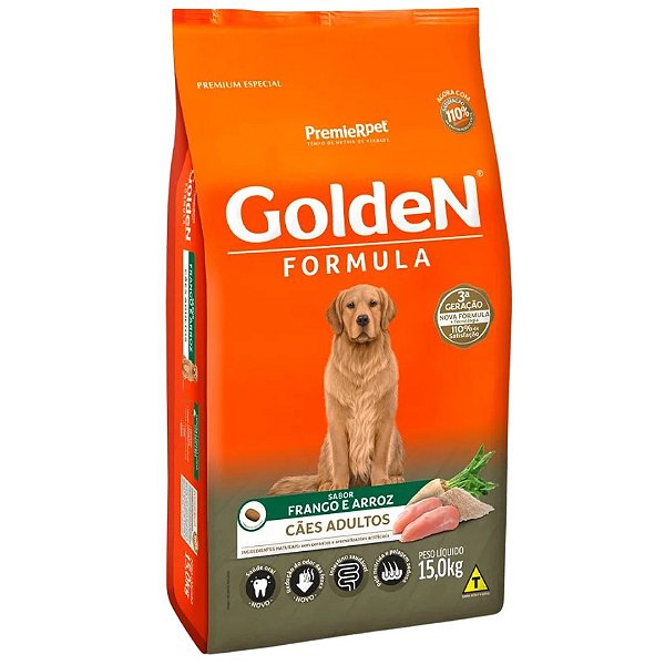 Golden Formula Cães Adulto Frango Raças Médias e Grandes 3KG