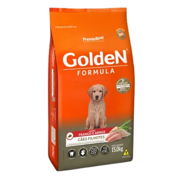 Golden Formula Caes Filhotes Frango Porte Médio e Grande 15 Kg
