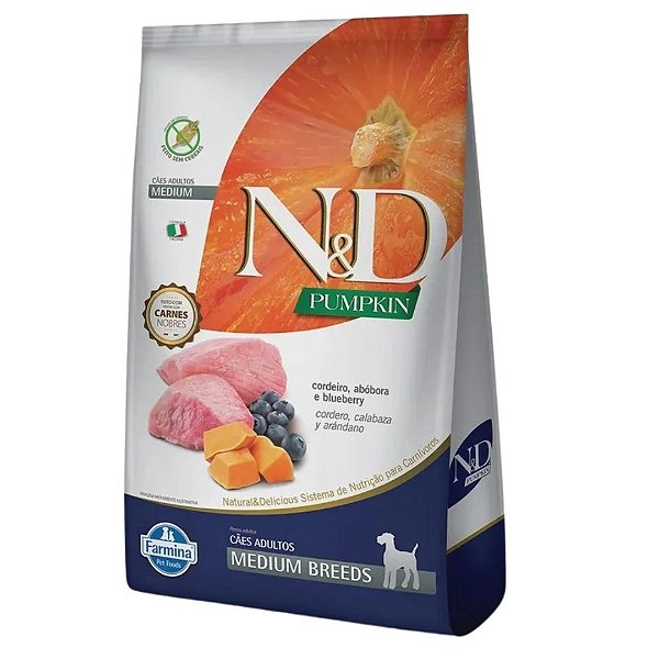 Nd Pumpkin Canine Cordeiro Medium 2,5 Kg