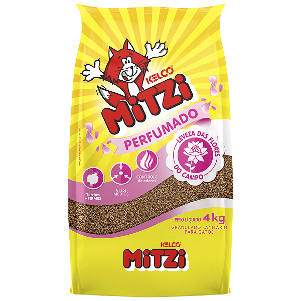 Areia Higiênica Mitzi Perfumado 4Kg