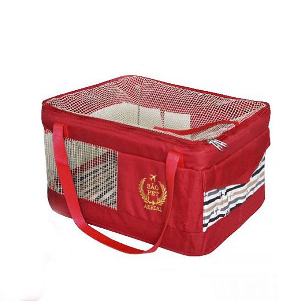 Bolsa Aerialpet-Latam Avião Vermelha 36X33X23Cm