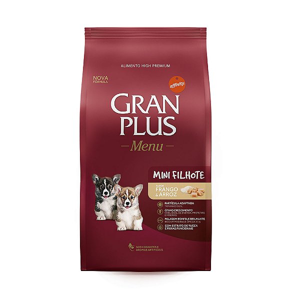 Gran Plus Menu Cao Filhote Mini Frango Arroz 1kg