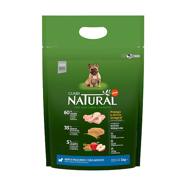 Guabi Natural Cao Adulto Mini Peq Frango Arroz Integral 1Kg