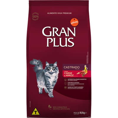 Gran Plus Gato Castrado Carne Arroz 10,1Kg