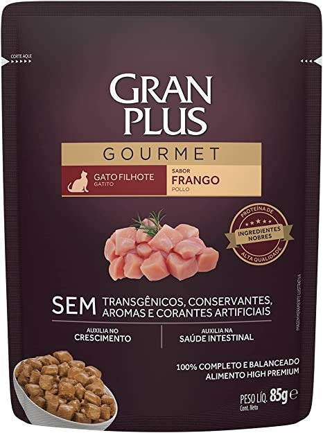 Gran Plus Sache Gourmet Gato Filhote Frango 85G