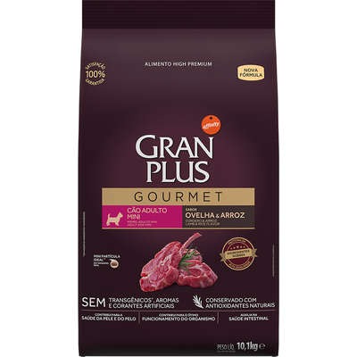 Gran Plus Gourmet Cao Adulto Mini Ovelha Arroz 1Kg