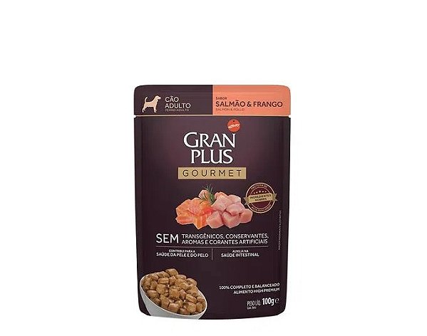 Gran Plus Sache Gourmet Cao Adulto Salmao Frango 100G