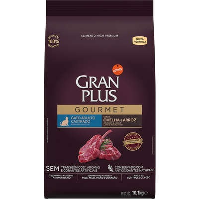 Gran Plus Gourmet Gato Castrado Ovelha Arroz 1Kg