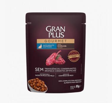 Gran Plus Sache Gourmet Gato Castrado Ovelha 85G