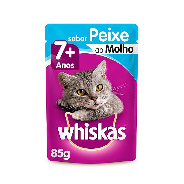 Whiskas Sache Senior Peixe Molho 85gr