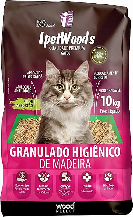 Granulado De Madeira 2kg Ipetwoods