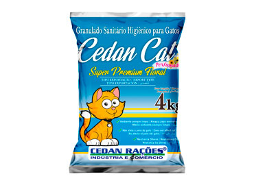 AREIA HIGIÊNICA CEDAN CAT 4KG PERFUME FLORAL