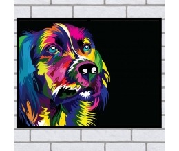 QUADRO CAO BACKGROUND BLACK 40cmx30cm
