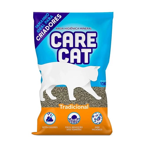 AREIA HIGIENICA GATO CARECAT 10KG