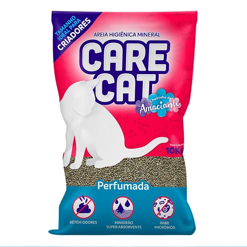 Areia Higienica Gato Carecat Perfumada 10kg