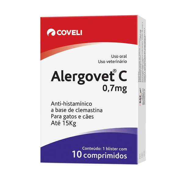 Alergovet C 0,7 mg com 10 Comprimidos
