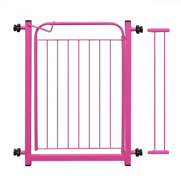 PORTAO PET ARAMADO C/ PROLONGAMENTO ROSA ACOMIX 80X70CM COM EXT 10CM