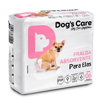 Fralda Femea Pp C/ 06 Unds Dogs Care