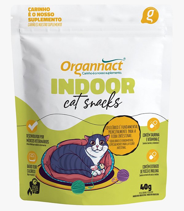 Indoor Cat Snacks Petisco Para Gatos Castrados 40 G