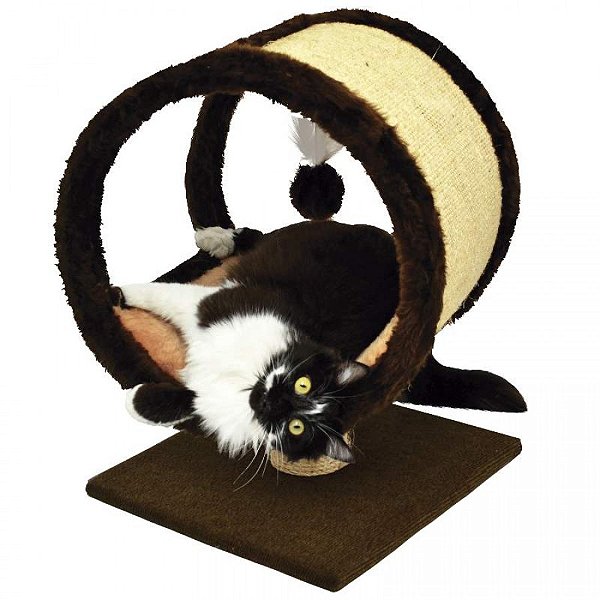 Arranhador Ring Em Pelucia Marrom 38X36X52Cm