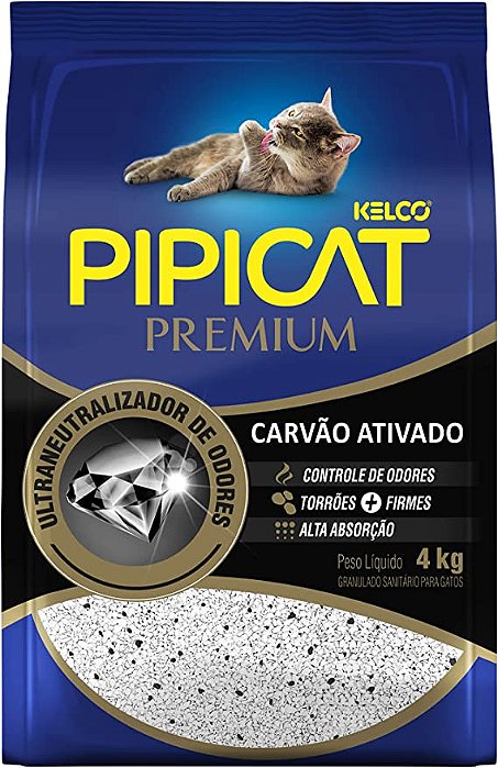 Pipicat Granulado Sanitario Ultra Bentonita Carvao Ativado 4kg