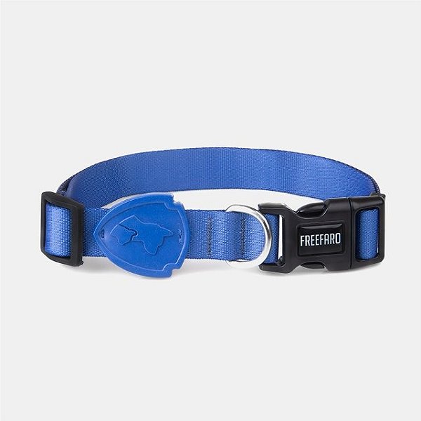 Coleira Flat Azul - P