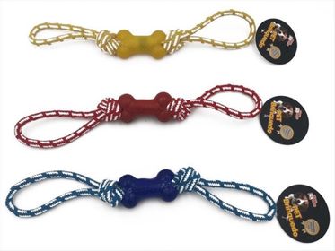 Dog Corda Puxador Duplo Osso